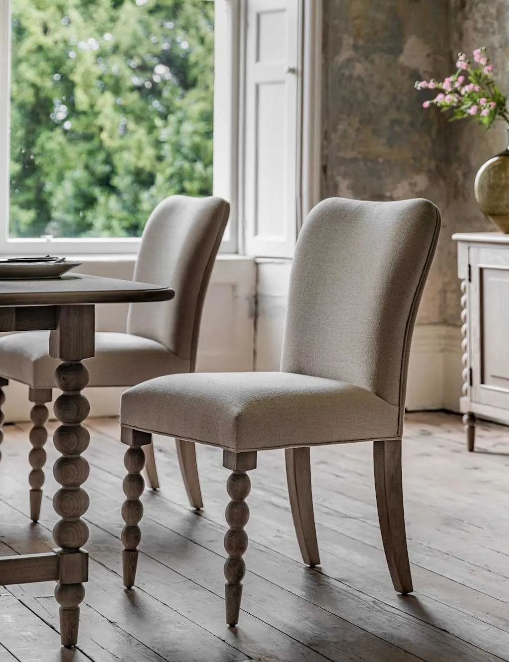 Gallery Direct Set of 2 Artisan Fabric Dining Chairs Natural