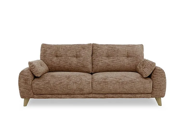 Malmo Fabric 3 Seater Sofa - Light Brown