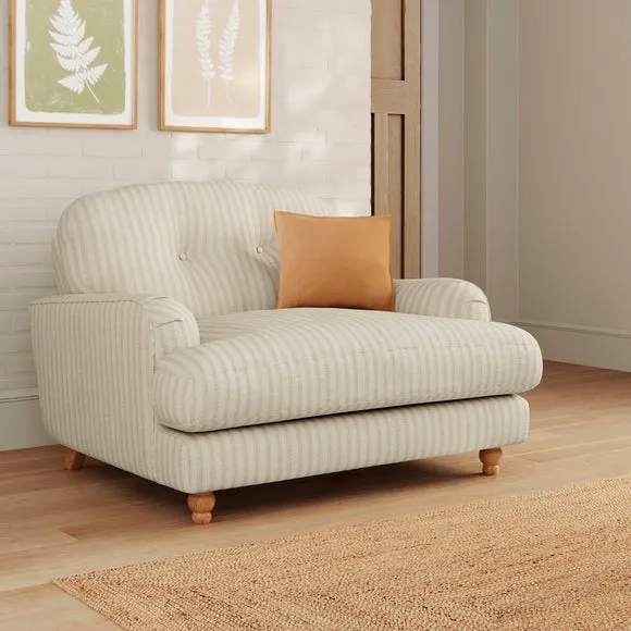 Martha Chunky Chenille Stripe Snuggle Sofa 1
