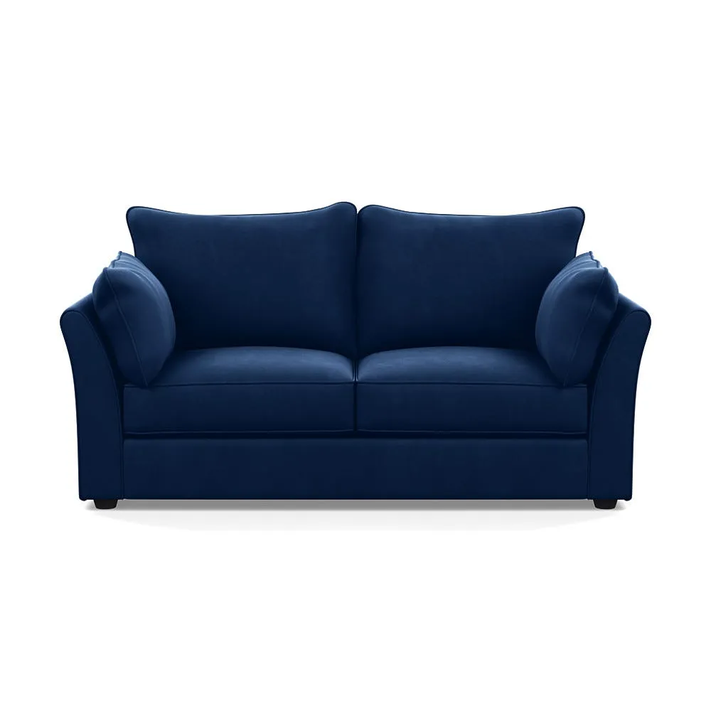 Heal's Tailor 3 Seater Sofa Velvet Midnight Black Feet 1