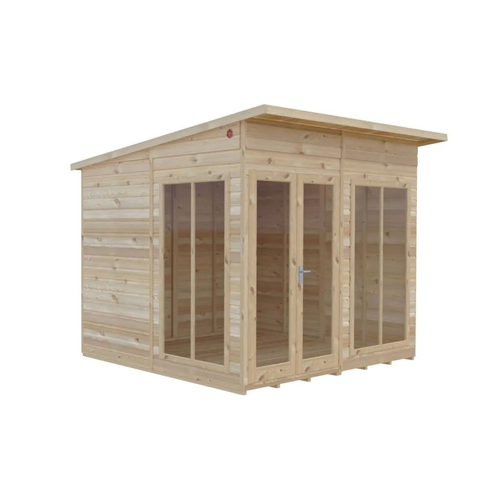 Shires Lela 8x8 Summerhouse - L244.8 x W238 x H227.5 cm in Light Brown 3