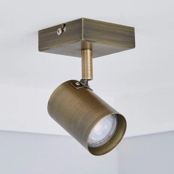 Newark Antique Bronze Semi Flush Spotlight 2