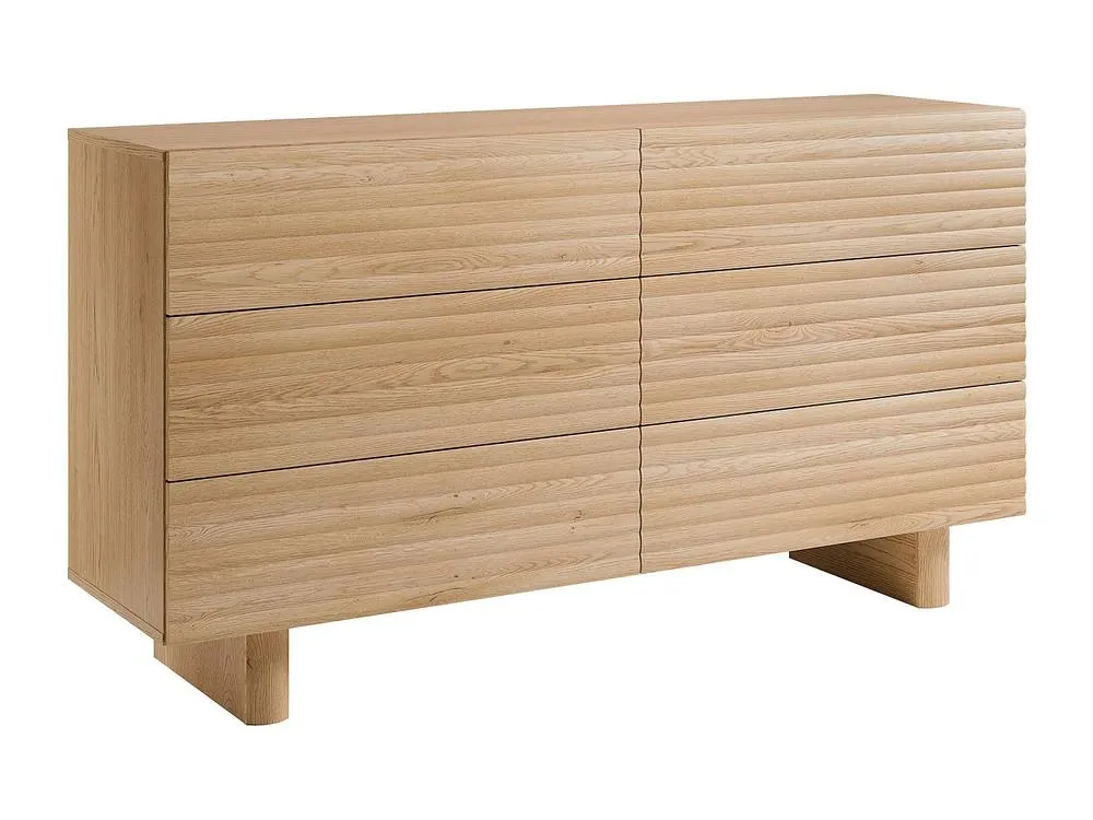 Vente-unique 6-Drawer Chest Of Drawers - MDF - Colour: Natural - LUDIMA in Light Oak 4