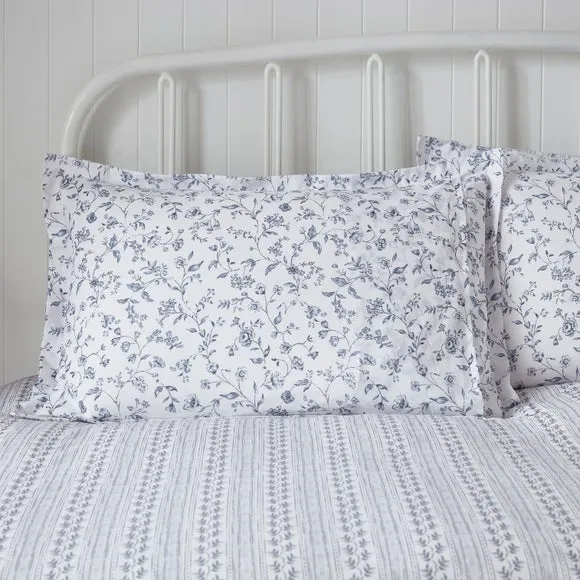 Floral Toile Polycotton Oxford Pillowcase 3