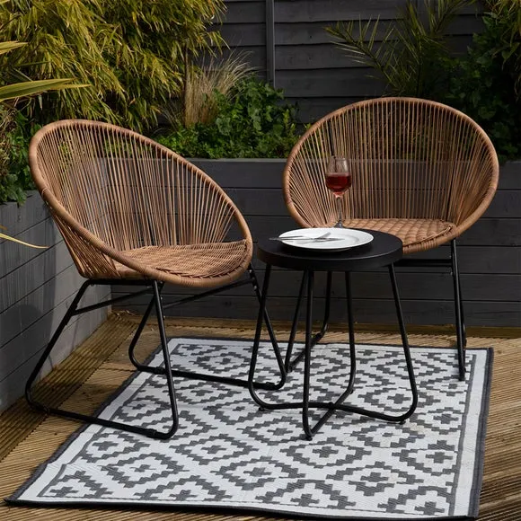 Charles Bentley Zanzibar Tea for Two Bistro Set 1