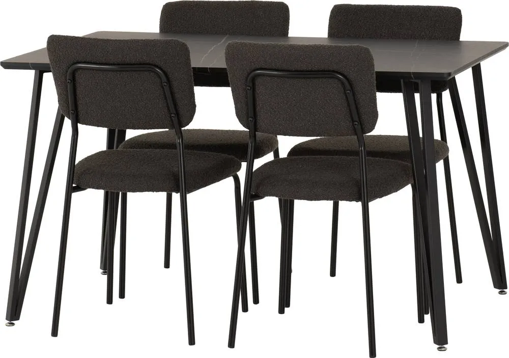 Seconique Marlow & Sheldon Dining Set in Grey 3