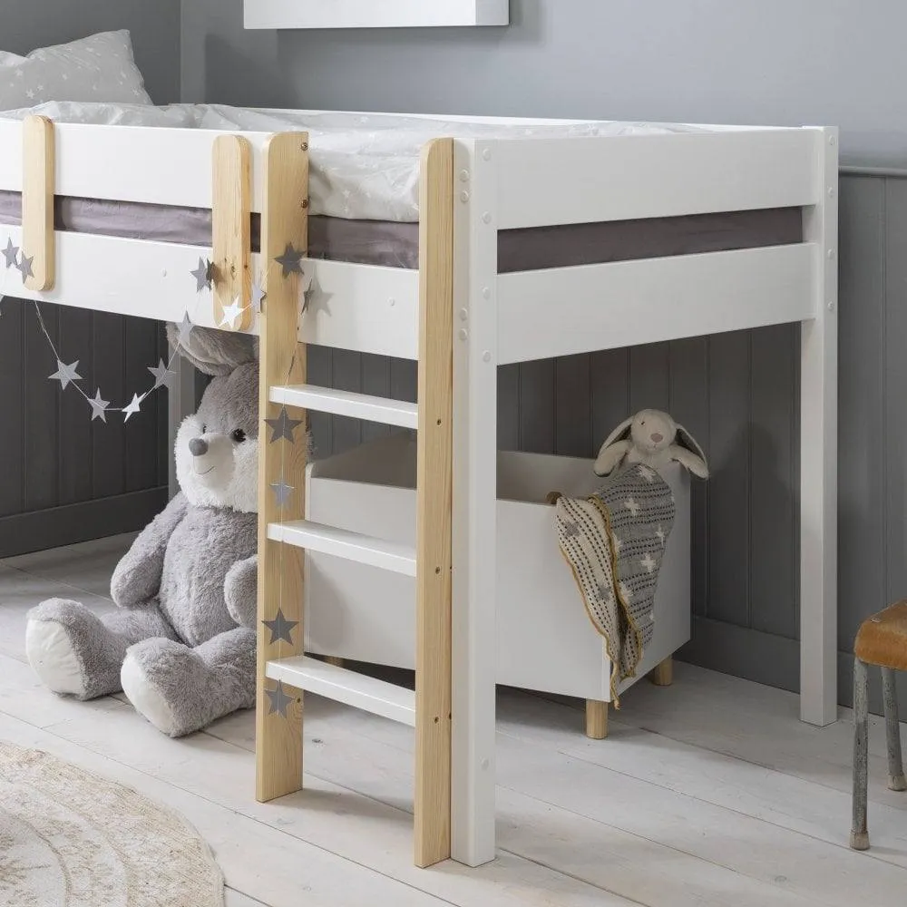 Nöa and Nani Una Midsleeper Cabin Bed with Moro Desk in White 5