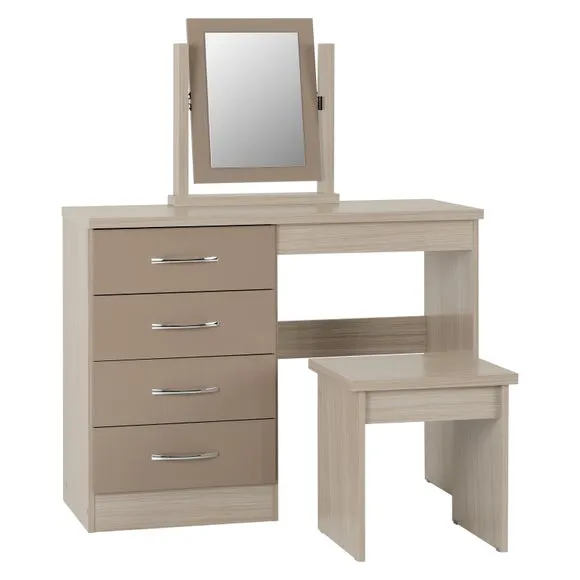 Nevada 4 Drawer Dressing Table Set with Mirror 2