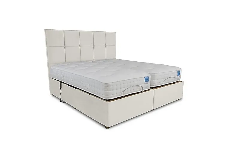 Natural Comfort Adjustable Divan Set - Super King - Plush Ecru