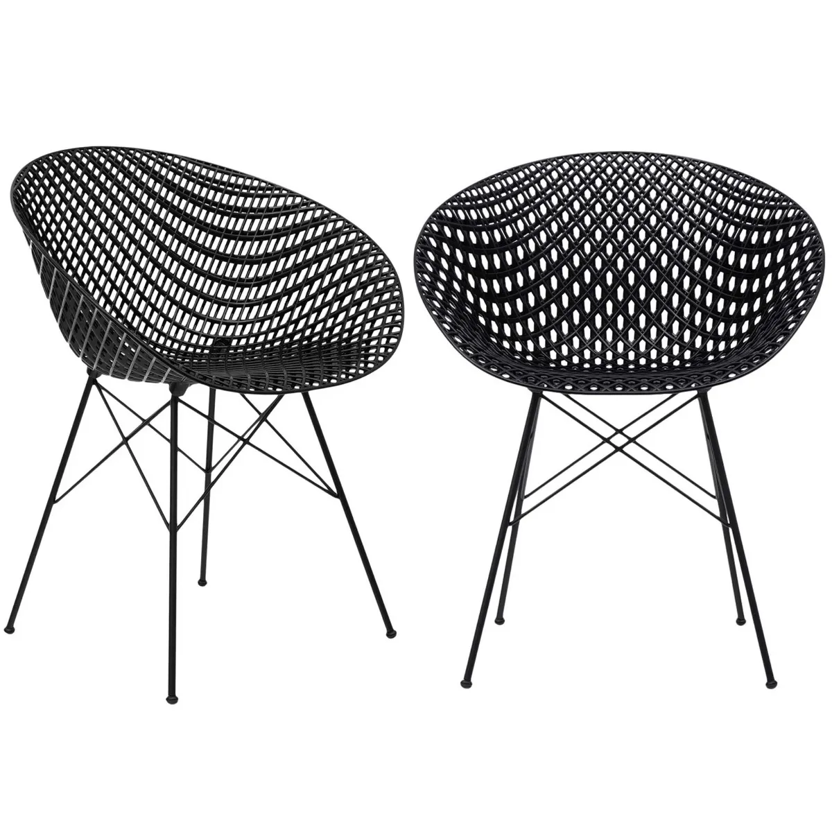Pair of Kartell Matrix Dining Chairs, Black