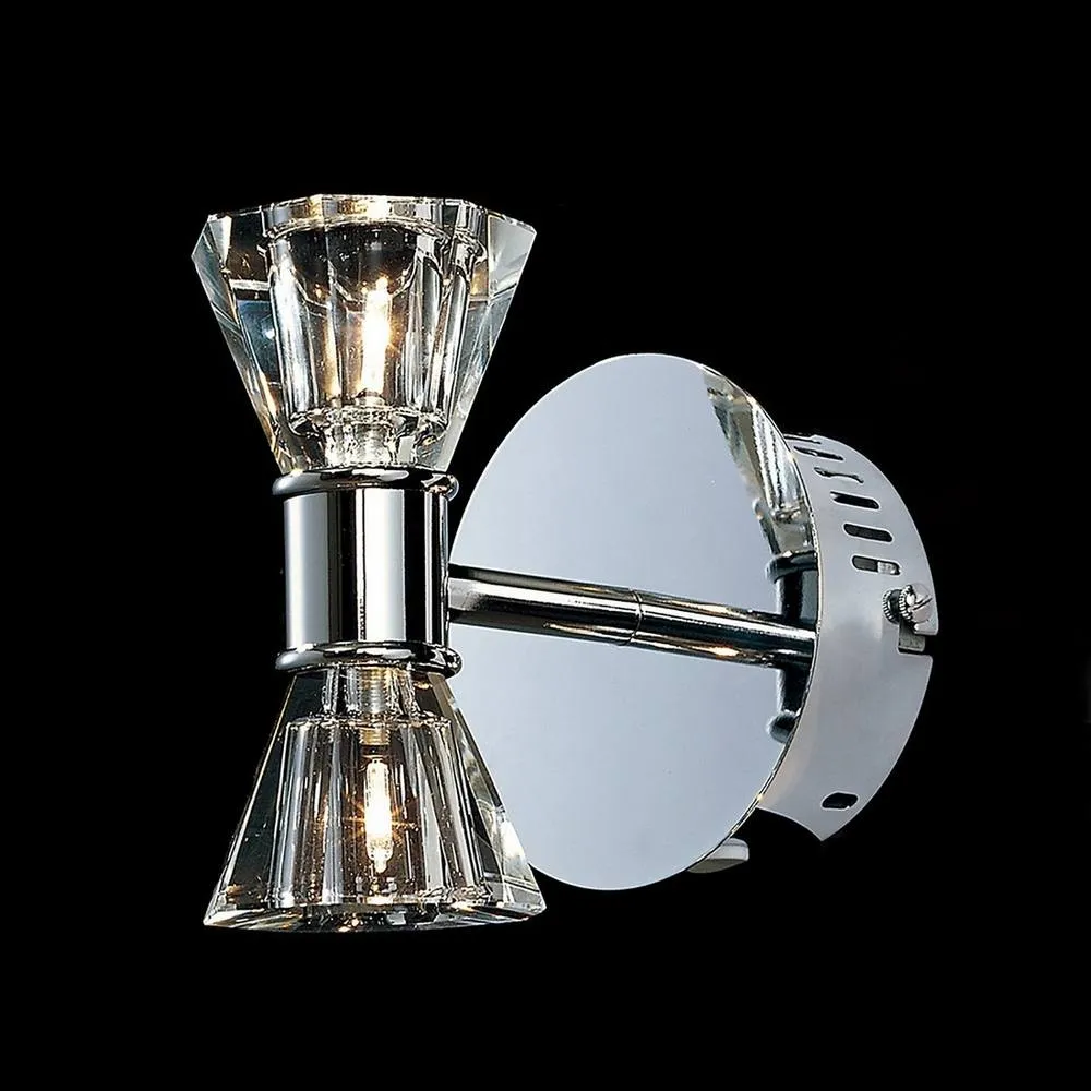 Netlighting Elisa Wall Lamp 2 Light G4 Polished Chrome NOT LEDCFL Compatible in Silver 2