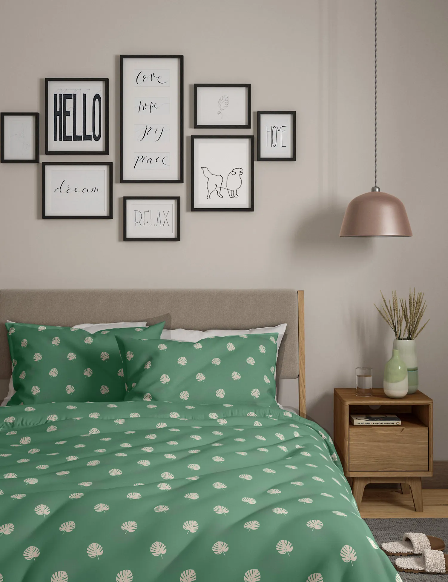 M&S 2 Pack Cotton Mix Leaf Bedding Sets