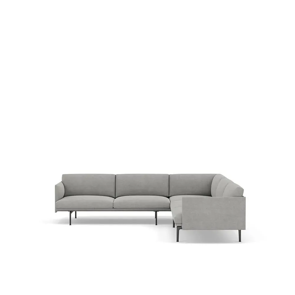 Muuto Outline Corner Sofa Kvadrat Fiord Fabric Light Grey 151 1