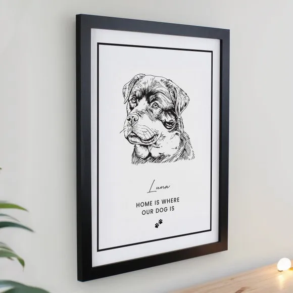 Personalised Dog Breed Framed Print 4