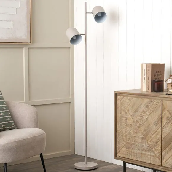 Pacific Lifestyle Finn Metal Cloche Two Head Floor Lamp