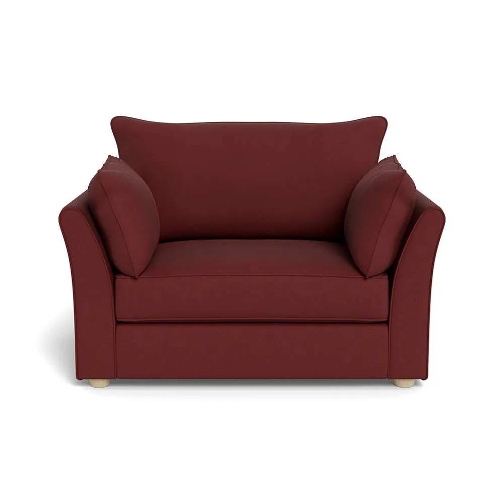 Heal's Tailor Loveseat Capelo Linen-Cotton Etruscan Red Natural Feet