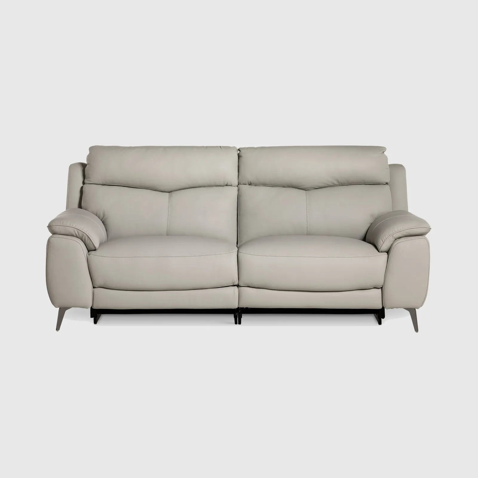 Fiore 2.5 Seater Recliner Sofa with 2 Power Recliners, Grey Leather | Barker & Stonehouse