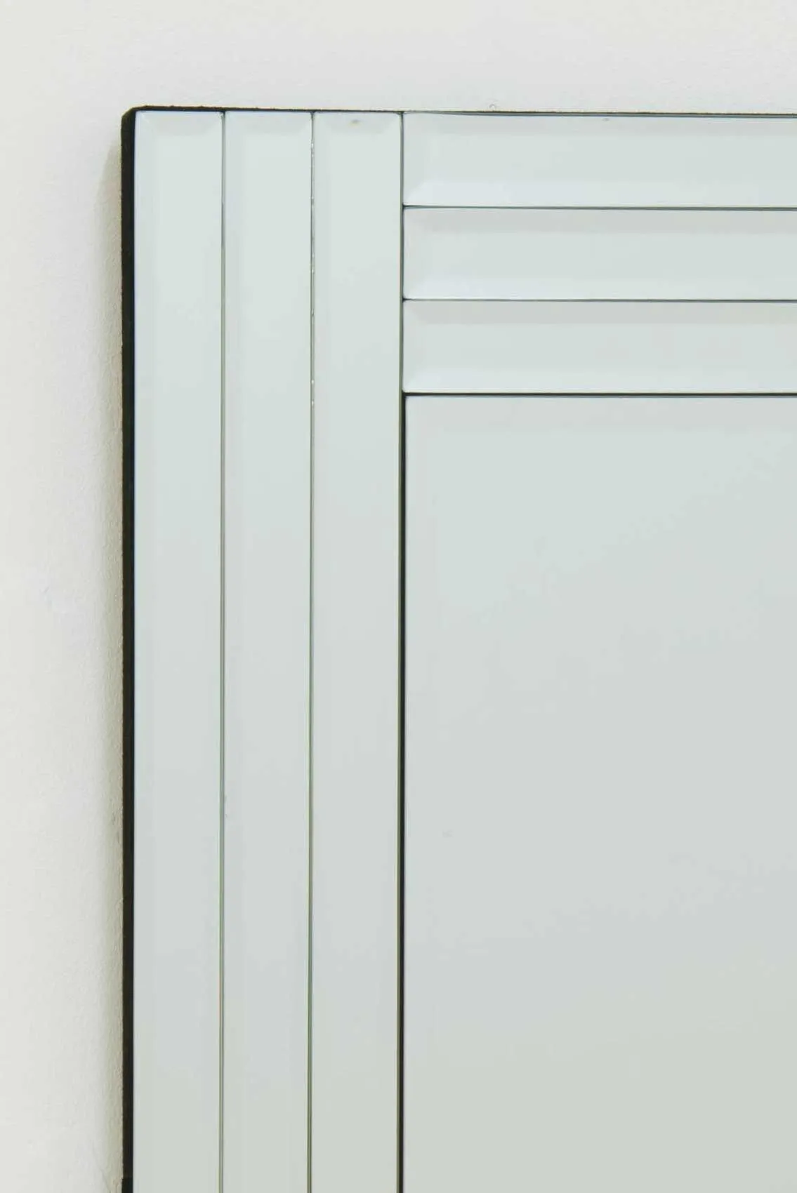 MirrorOutlet Oakley All Glass Triple Edge Bevelled Mirror 68 x 58 CM in Silver 3