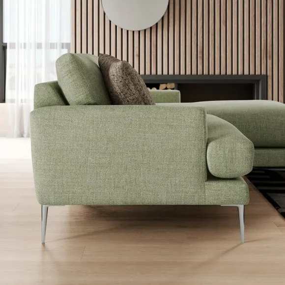 Lawson Chunky Tonal Weave Corner Chaise Sofa 2