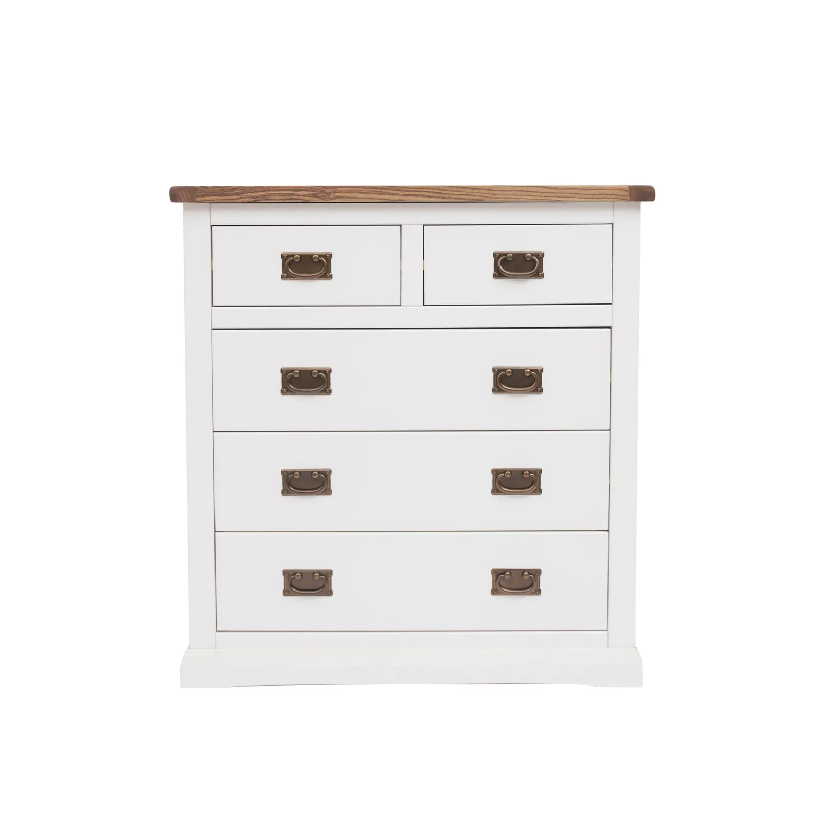 Cabinet Bits Cosenza 5 Drawer Chest of Drawers Bras Drop Handle in Off-White
