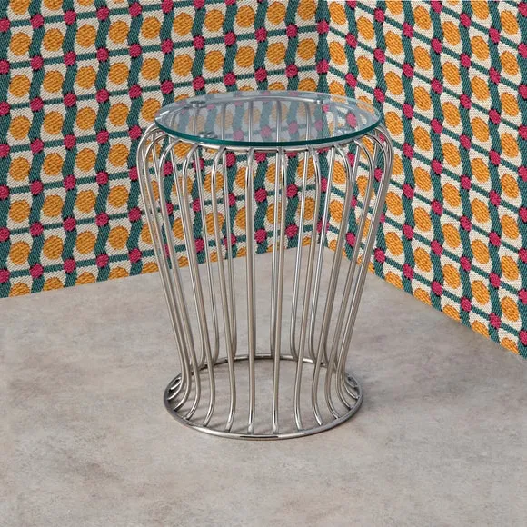 Yinka Ilori Trumpet Steel Side Table