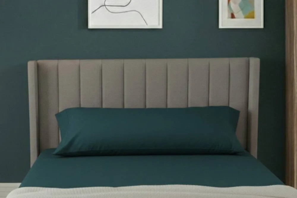 Snug City Bolster Support Pillow Pillowcase Plain Dyed Pillow Linen Easy Care in Teal