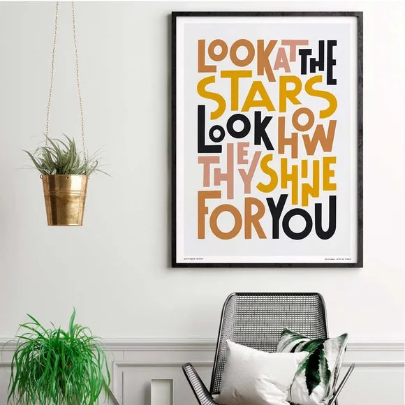 Sketchbook Design Look at the Stars Framed Print 2
