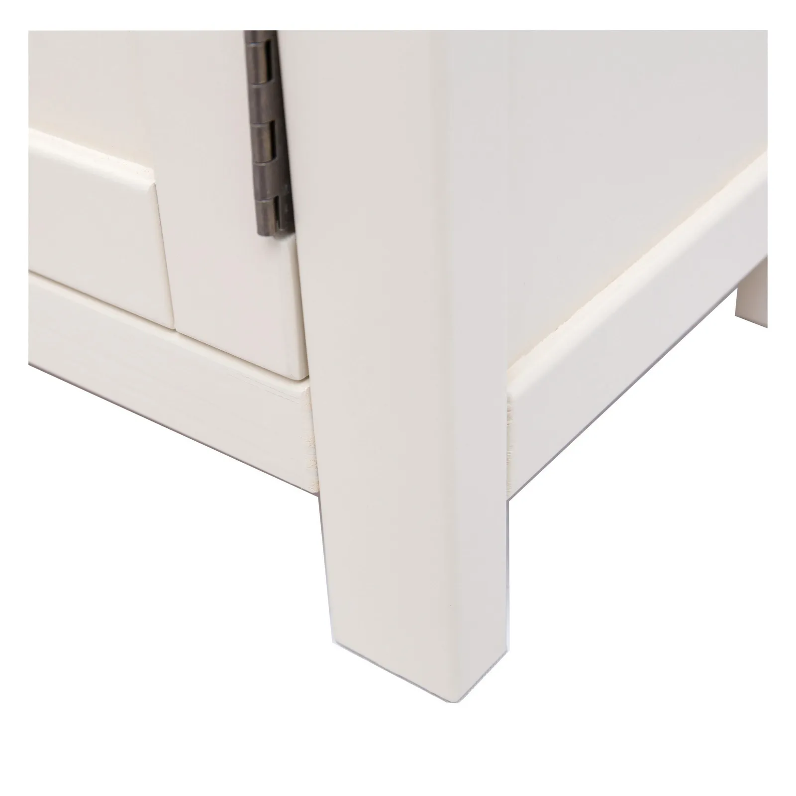 Cabinet Bits Maggiori Off-White 2 Door TV Cabinet Chrome Knob 6