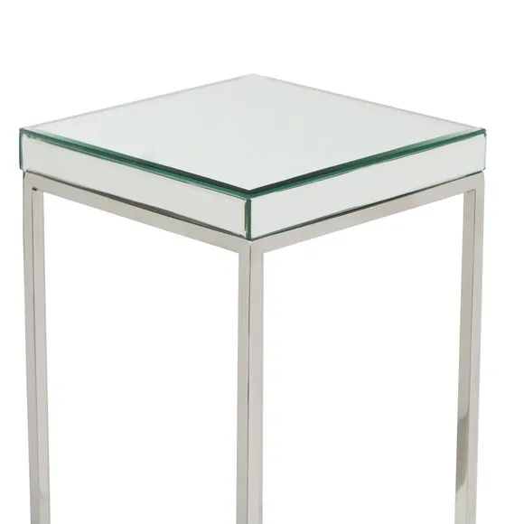 Elysee Square Side Table, Mirrored Glass 4