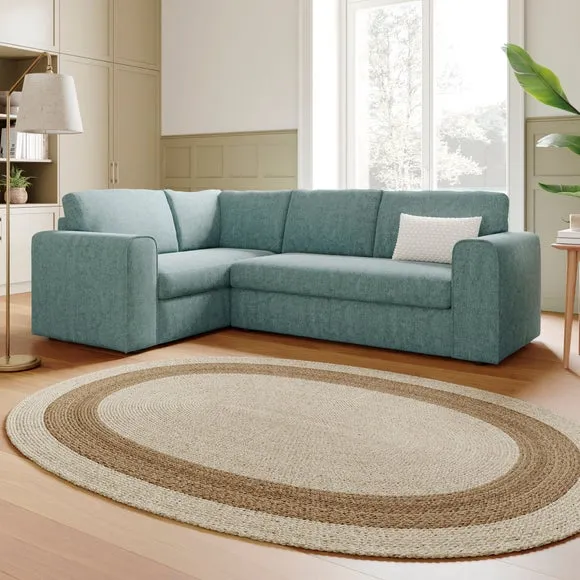Abel Vintage Soft Chenille Corner Sofa 1