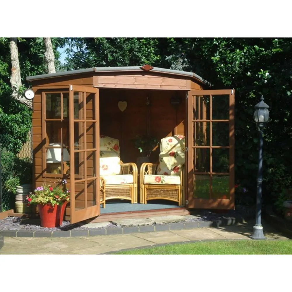 Shires Hampton High Spec Shiplap Summerhouse Garden Sun Room Approx 10x10 ft in Light Tan 2