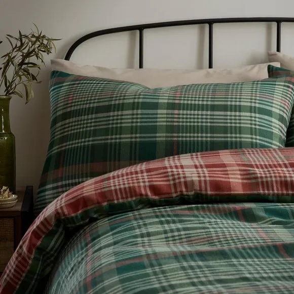 Dreams & Drapes Bennet Check 100% Cotton Duvet Cover & Pillowcase Set 2