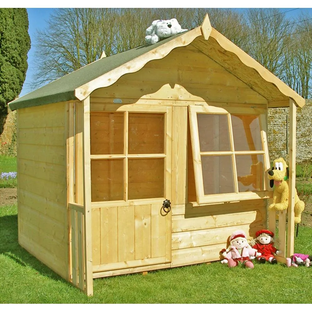 Shires Kitty Playhouse Kid's Wendy House in Light Brown