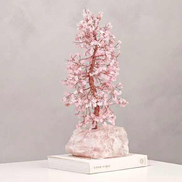 Serenity Love Rose Quartz Gemstone Tree 4
