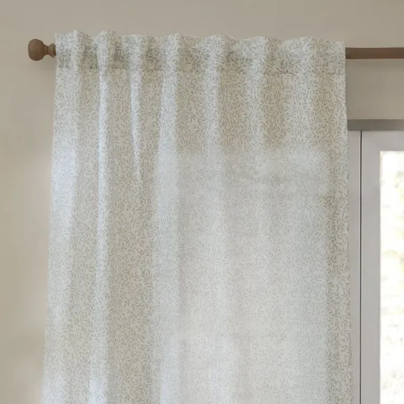 Yard Perrie Leaf Hidden Tab Top Voile Panel