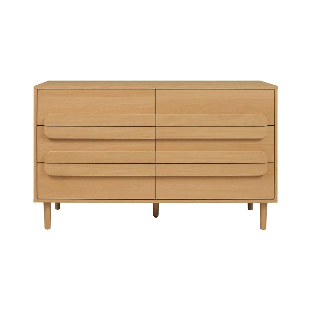 sweeek Vintage wood effect 6 drawer chest in Brown 3