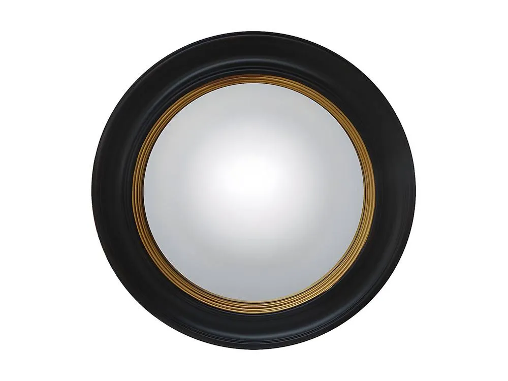 Vente-unique Witch Mirror In Paulownia Wood - D. 66 Cm - Black & Gold Brass 2