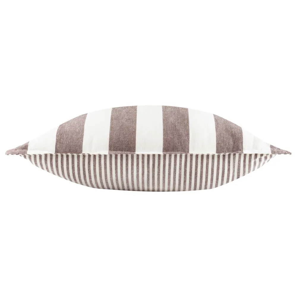 Yard Hayle 100% Cotton Striped Outdoor Cushion in Chocolate 4