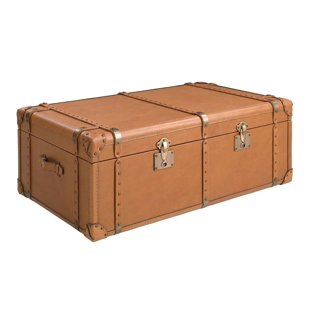 Angel Cerda Brown Cowhide Leather Trunk 126x74x46 cm