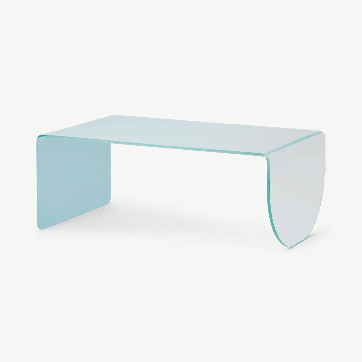 Hesta Coffee Table, Hazy Blue Ombre Glass