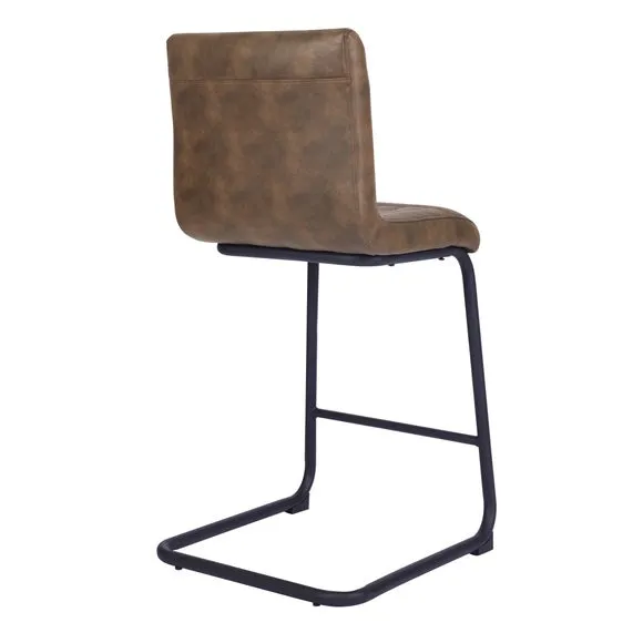 Felix Counter Height Cantilever Bar Stool, Faux Leather 5