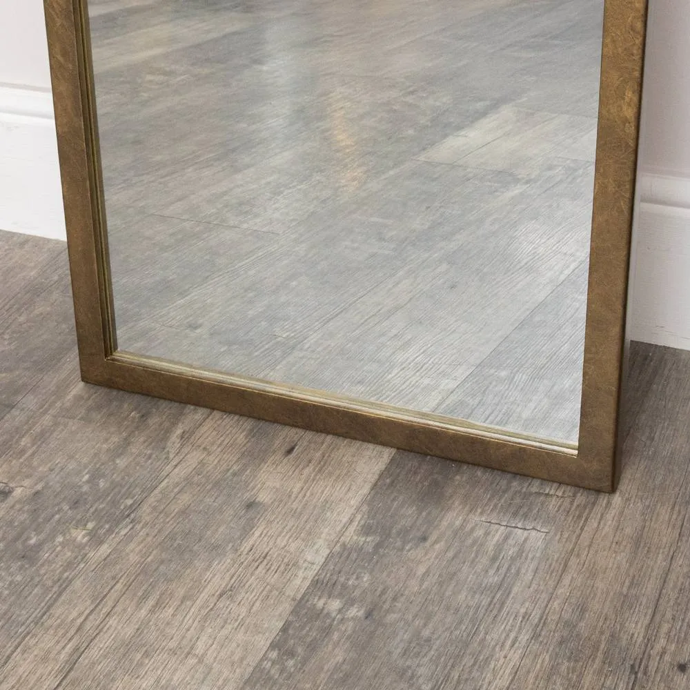 Melody Maison Large Bronze Framed Arched Wall & Leaner Mirror - 50cm X 180cm 3