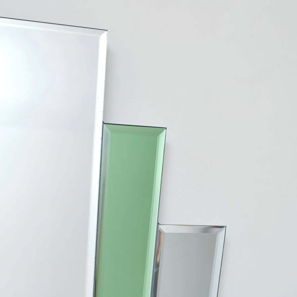 Melody Maison Art Deco Green Glass Fan Wall Mirror - 50cm X 40cm 5
