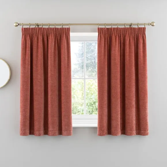 Vintage Chenille Pencil Pleat Curtains 5