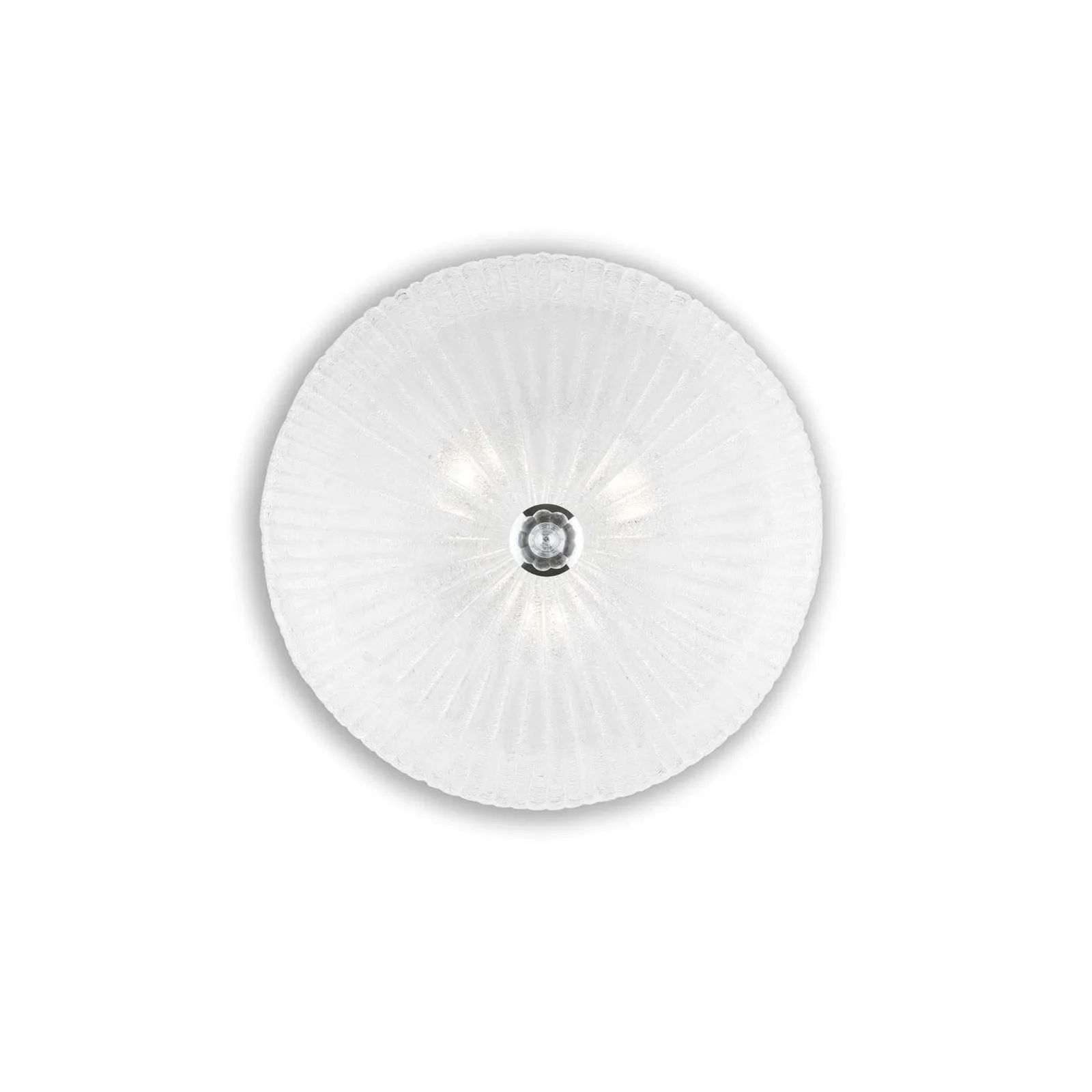 Netlighting Shell 3 Light Indoor Flush Wall Ceiling Light Chrome with Clear Glass E27 in Grey