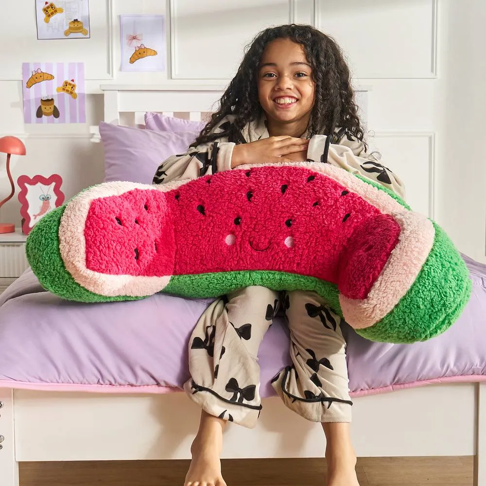 OHS Walter the Watermelon Cuddle Cushion Novelty Reading Pillow in Red