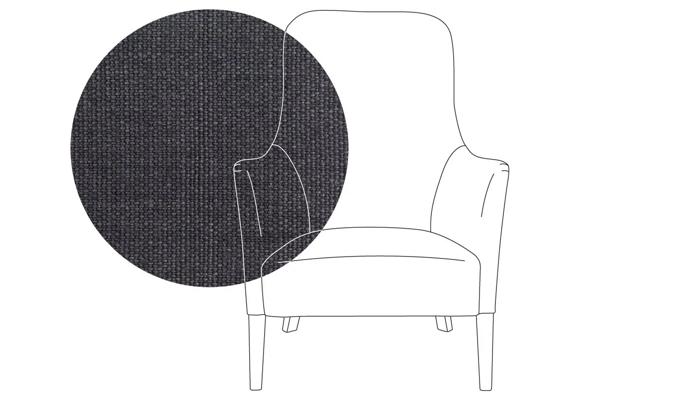 Pinch Pendel Armchair Cabot Pure Linen Baffin Grey Oak Feet