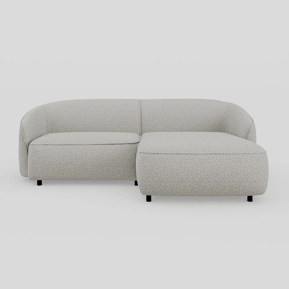 Heal's Aurelie Chaise Sofa RHF Chunky Boucle Ecru