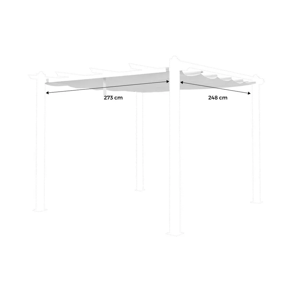 sweeek Replacement 3x3m pergola canopy roof in Beige 3