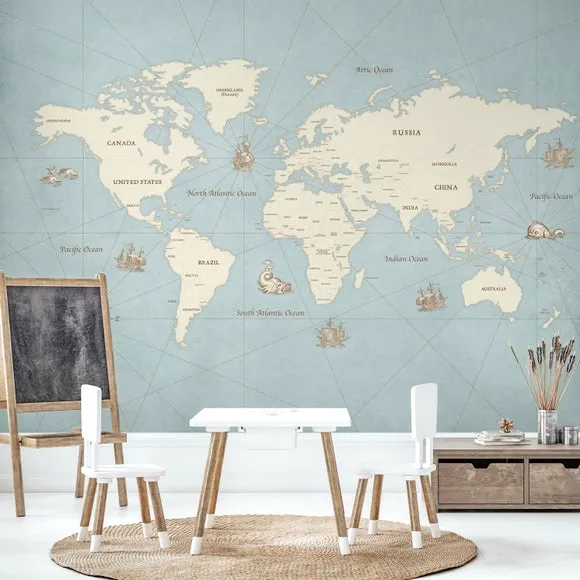 Nautical Map Mural 3